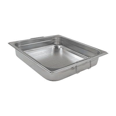 Container GN perforat GN 2/3 - 65 mânere inox - GND 2/3-65 U