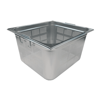 Container GN perforat GN 2/3 - 200 mânere inox - GND 2/3-200 U