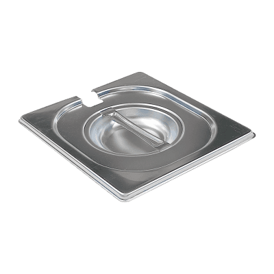 Capac GN 1/6 cu crestătură pentru lingură inox - VGN 1/6 N