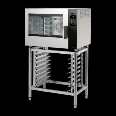 Cuptor cu convecție electric versiune întărită abur direct ecran tactil color curățare automată ușă cu balamale stânga 5x GN 1/1 - MPDN 0511 X ELAM