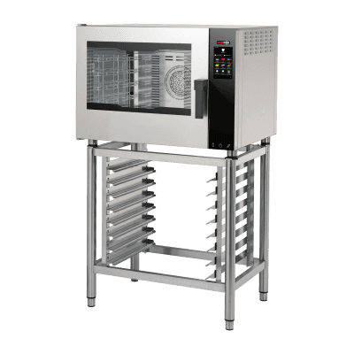 Cuptor cu convecție electric versiune întărită abur direct ecran tactil color curățare automată ușă cu balamale stânga 5x GN 1/1 - MPDN 0511 X ELAM