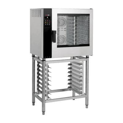 Cuptor cu convecție electric versiune întărită abur direct ecran tactil color ușă cu balamale dreapta 7x GN 1/1 - MPDN 0711 X ER