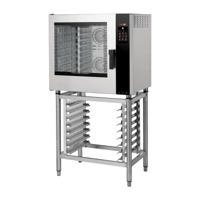 Cuptor cu convecție electric versiune întărită abur direct ecran tactil color ușă cu balamale stânga 7x GN 1/1 - MPDN 0711 X EL