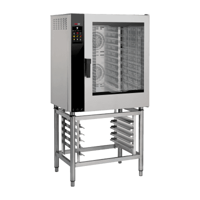 Cuptor cu convecție electric versiune întărită Abur direct Ecran tactil color Ușă cu balamale dreapta 10x GN 1/1 - MPDN 1011 X ER