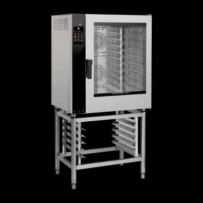 Cuptor cu convecție electric versiune întărită, abur direct, ecran tactil color, curățare automată, ușă cu balamale dreapta 10x GN 1/1 - MPDN 1011 X ERAM