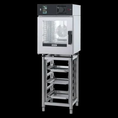 Cuptor combi convecție abur MINI electric 6x GN 1/1 curățare automată abur direct ecran tactil 5" 400 V ușă stânga - MSDBD 0611 EL