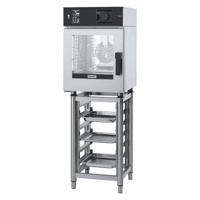 Cuptor combi convecție abur MINI electric 6x GN 1/1 curățare automată abur direct ecran tactil 5" 400 V ușă stânga - MSDBD 0611 EL