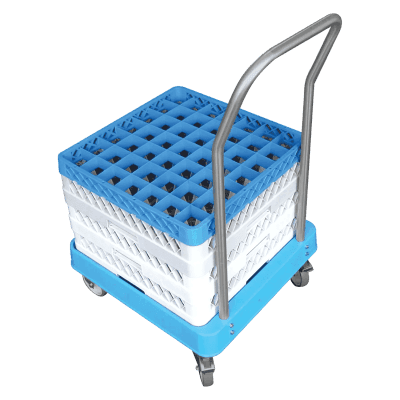 Cărucior cu mâner pentru coșuri din plastic 50x50 - C 1122