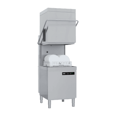 Mașină de spălat vase tip hotă perete simplu cu pompă de scurgere 50x50 - 400 V - QQI 102 P