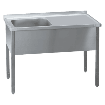 Masă de spălat 100x70x90 - 1x chiuvetă 50x40x30 zonă scurgere dreapta - MSJOP 7010