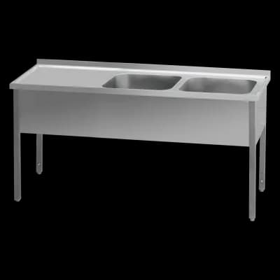 Masă de spălat 190 -x70x90 - 2x chiuvetă 40x50x30 zonă scurgere stânga - MSDOL 7019