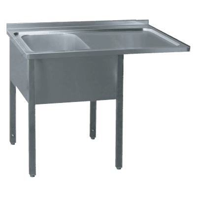 Masă de spălat 160x70x90 - 1x chiuvetă 50x40x30 zonă scurgere dreapta - MSJOP/M 7016
