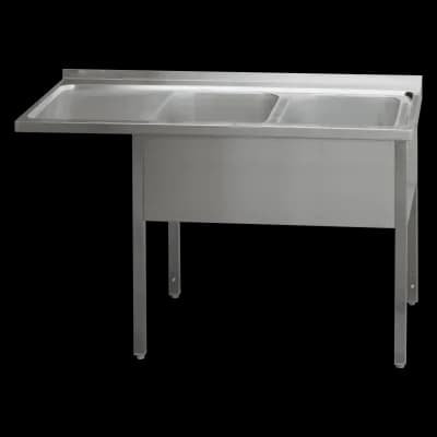 Masă de spălat 150x70x90 - 2x chiuvetă 40x50x30 zonă scurgere stânga - MSDOL/M 7015