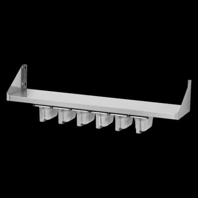 Raft cu recipient condimente 4x GN 1/6 - PNK 82x64
