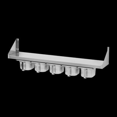Raft cu recipient condimente 5x GN 1/6 - PNK 102x65