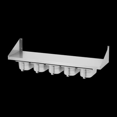 Raft cu recipient condimente 5x GN 1/4 - PNK 103x45
