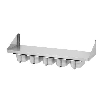 Raft cu recipient condimente 5x GN 1/4 - PNK 103x45
