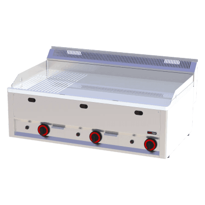 Plită 97x48 gaz cromată combinată fără dulap - FTHRC 90 GL