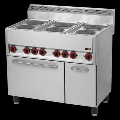 Mașină de gătit electrică cu cuptor cu convecție GN 1/1 - 6x plită 400 V - SPT 90 ELS