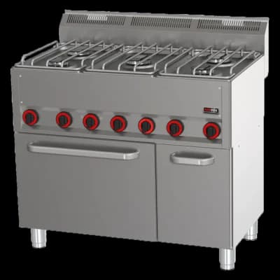 Mașină de gătit combinată cu cuptor electric cu convecție GN 1/1 - 5x arzător - SPT 90/5 GL