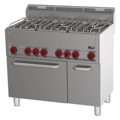 Mașină de gătit combinată cu cuptor electric cu convecție GN 1/1 - 6x arzător - SPT 90 GL