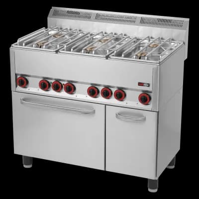 Mașină de gătit combinată cu cuptor electric cu convecție GN 1/1 - 6x arzător - SPT 90 GLS