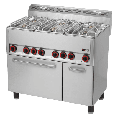 Mașină de gătit combinată cu cuptor electric cu convecție GN 1/1 - 6x arzător - SPT 90 GLS