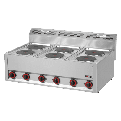 Mașină de gătit electrică 6x plită fără dulap 400 V - SP 90 ELS