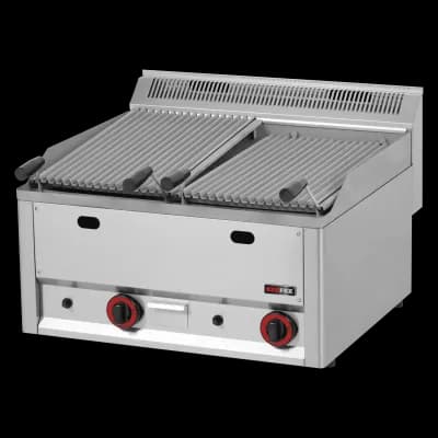Grătar cu pietre de lavă pe gaz 2 zone de gătit 2x 31x48 fără dulap - GL 60 GLS