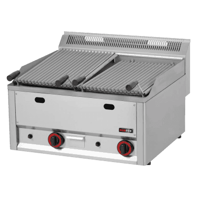 Grătar cu pietre de lavă pe gaz 2 zone de gătit 2x 31x48 fără dulap - GL 60 GLS