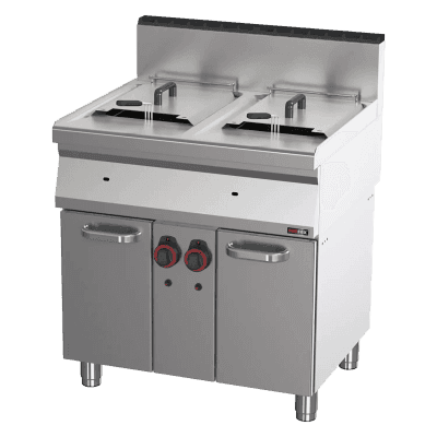 Friteuză pe gaz 2 coșuri 0,8 kW/l, 15+15 l pe dulap - FE 70/80 G