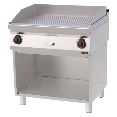 Plită 80x51 electrică canelată pe dulap deschis 400 V - FTR 70/80 E