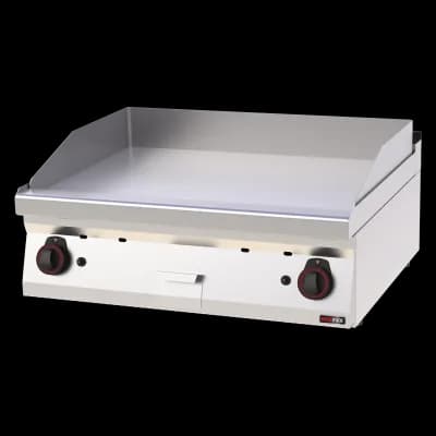 Plită 80x51 gaz cromată netedă pe dulap deschis - FTHC 70/08 G