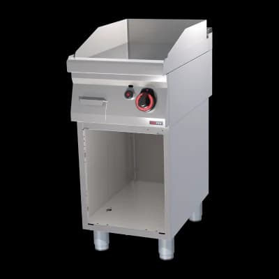 Plită 40x51 gaz cromată netedă pe dulap deschis - FTHC 70/40 G