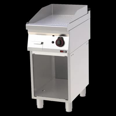 Plită 40x51 gaz canelată pe dulap deschis - FTR 70/40 G