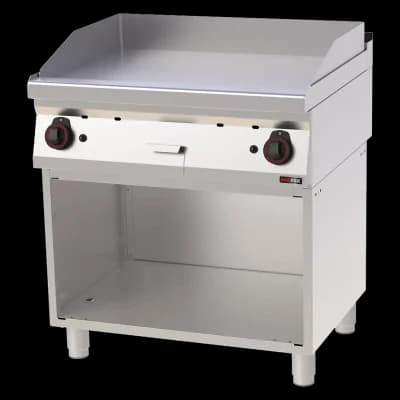 Plită 80x51 gaz cromată netedă pe dulap deschis - FTHC 70/80 G