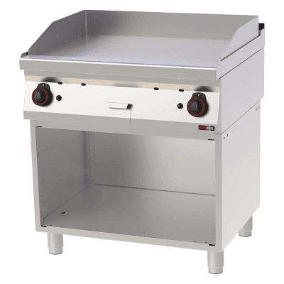 Plită 80x51 gaz cromată netedă pe dulap deschis - FTHC 70/80 G