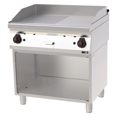 Plită 80x51 gaz cromată combinată pe dulap deschis - FTHRC 70/80 G