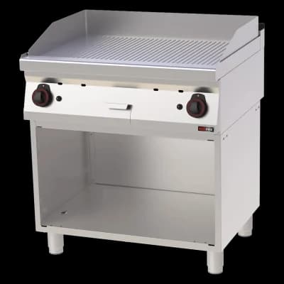 Plită 80x51 gaz canelată pe dulap deschis - FTR 70/80 G