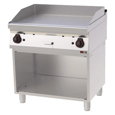 Plită 80x51 gaz canelată pe dulap deschis - FTR 70/80 G