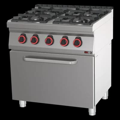 Mașină de gătit combinată cu cuptor electric cu convecție GN 1/1 - 4x arzător ECO - SPBT 70/80 11 GE