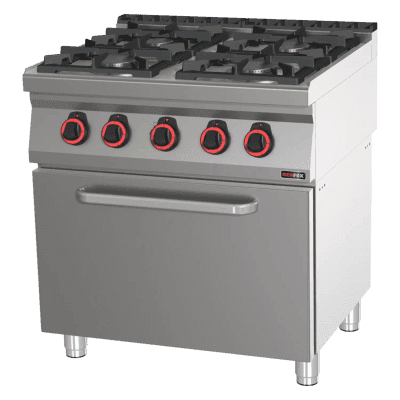 Mașină de gătit combinată cu cuptor electric cu convecție GN 1/1 - 4x arzător ECO - SPBT 70/80 11 GE