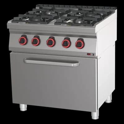 Mașină de gătit combinată cu cuptor electric cu convecție GN 1/1 - 4x arzător - SPT 70/80 11 GE
