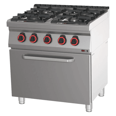 Mașină de gătit combinată cu cuptor electric cu convecție GN 1/1 - 4x arzător - SPT 70/80 11 GE