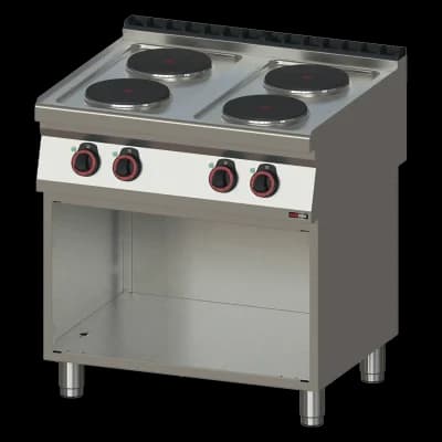 Mașină de gătit electrică 4x plită pe dulap deschis 400 V - SP 70/80 E