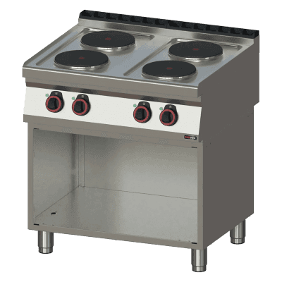 Mașină de gătit electrică 4x plită pe dulap deschis 400 V - SP 70/80 E