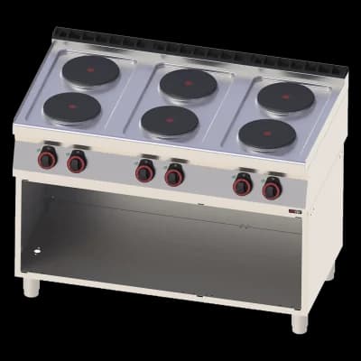 Mașină de gătit electrică 6x plită pe dulap deschis 400 V - SP 70/120 E