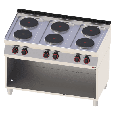 Mașină de gătit electrică 6x plită pe dulap deschis 400 V - SP 70/120 E