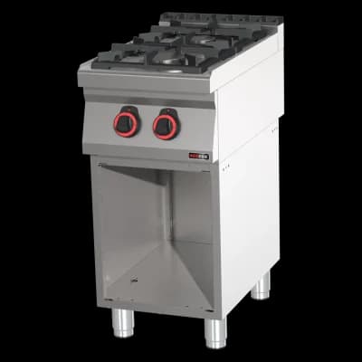Mașină de gătit pe gaz 2x arzător ECO pe dulap deschis - SPB 70/40 G