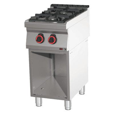 Mașină de gătit pe gaz 2x arzător ECO pe dulap deschis - SPB 70/40 G